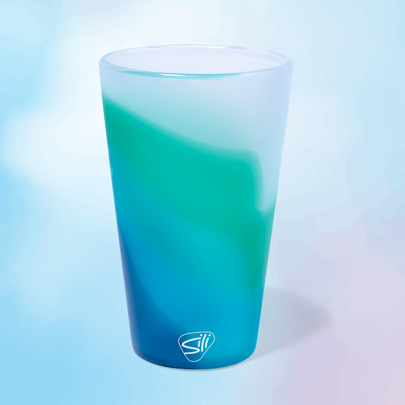 Silipint: Verres à pinte en silicone: paquet de 4 - aurore, rayon de lune, soleil du désert, air des montagnes - incassable