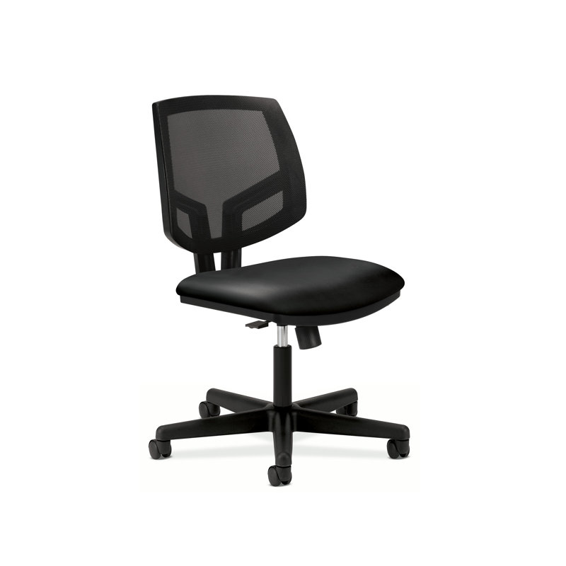 Black Mesh Adjustable Task Chair with Swivel and Tilt