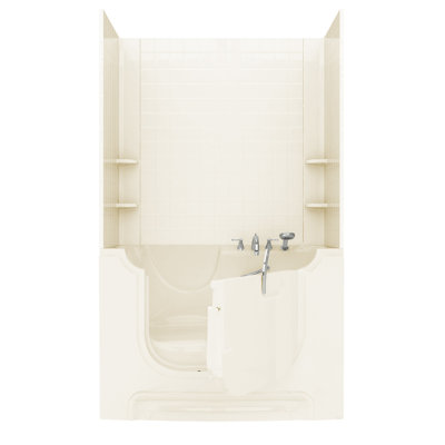 HandiTub 60'' x 30'' Walk-in Fiberglass Bathtub with Faucet