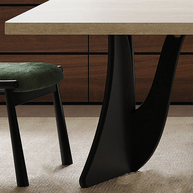 Table de salle à manger Wabi-Sabi, H 29,5 po x L 70,9 po x l 31,5 po
