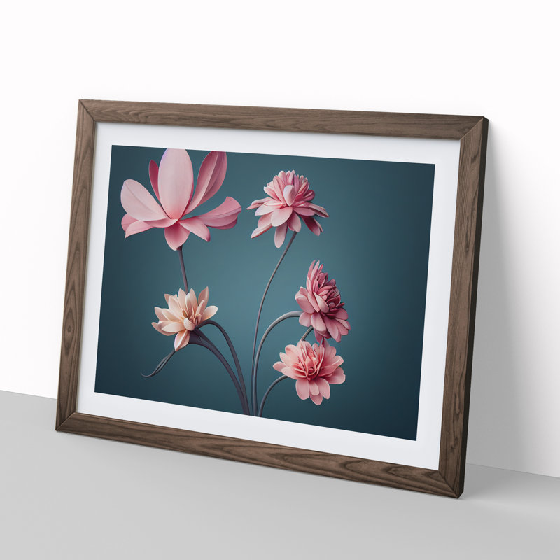 Unbelievable Flowers - Framed Print, 25cm H x 34cm W x 2cm D, Walnut