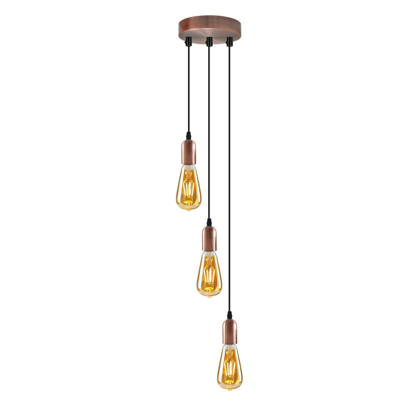 Amrane - Light Copper Cluster Pendant, Yes, 3