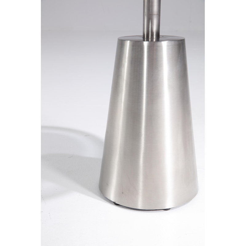 Table d'appoint en verre et acier Luxe, noir / chrome