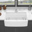 Évier de cuisine blanc en porcelaine blanche 33 x 21 x 10 pouces