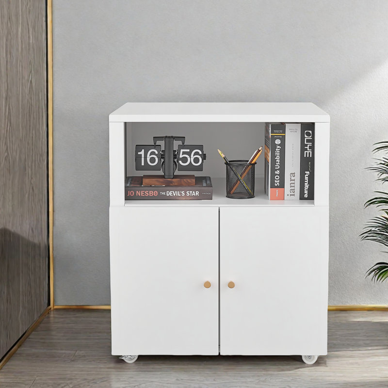 Support d'imprimante en métal avec tablette de rangement, armoire d'imprimante 3D sur roulettes avec portes, classeur robuste pour bureau à domicile et petits espaces