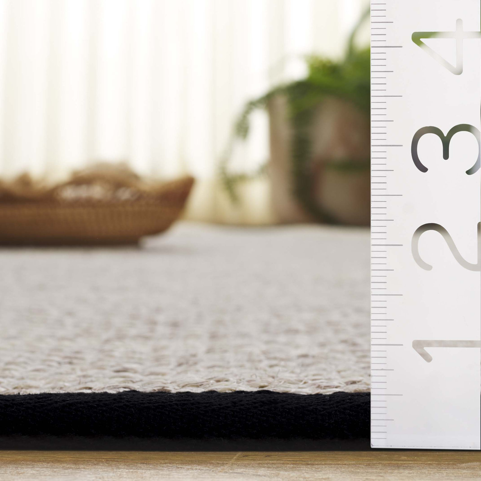 Torbin Marble Black Jute Rug, Square 8'