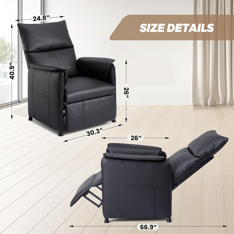 Fauteuil inclinable en cuir de polyuréthane réglable Elertric