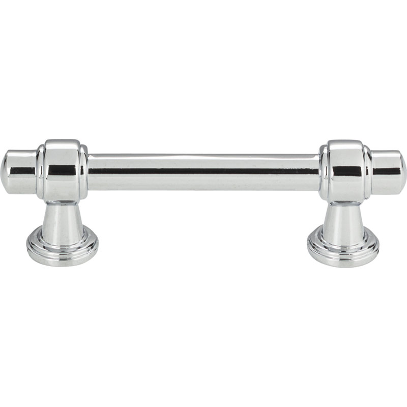 Polished Chrome Modern Bar Pull with Mounting Hardware