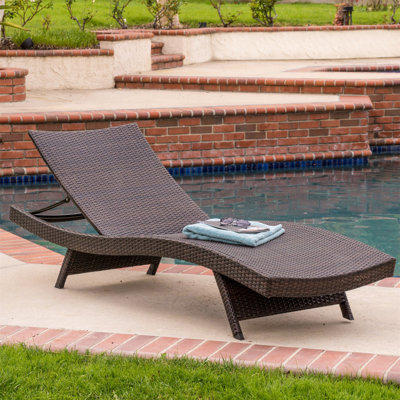 Chaise longue en osier Kauai Pe