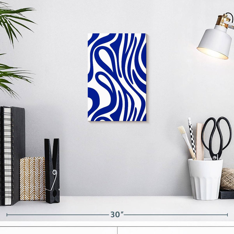 Motif de tourbillon bleu marine Avery, H 12 po x l 8 po