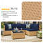 Ensemble de conversation 5 pièces en rotin beige avec décorations beiges pour l'extérieur-313129324