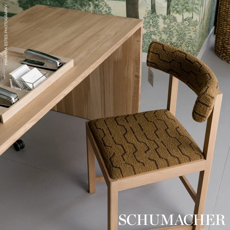 Schumacher x Patterson Flynn Patek Wool Bouclé Fabric, Umber