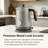 Pure Titanium Electric Kettle - Medical-Grade Health, Zero Metallic Taste, 1.8qt Precision Boiling