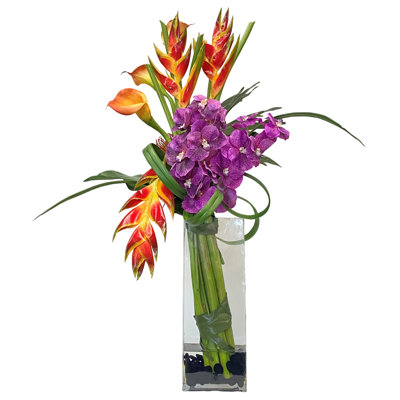 Tropique mélangé dans un vase