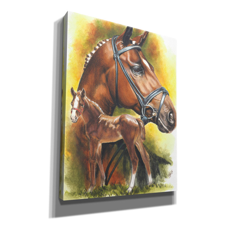 «Danieljames Trakehner» sur toile par Barbara Keith, H 16 po x l 12 po x P 0,75 po