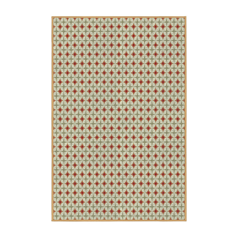 Tapis décoratif de Ivoire géométriques Salzman, Rectangle 7 pi x 9 pi