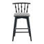 Ensemble de 2 tabourets de bar d'intérieur en bois avec revêtement doux