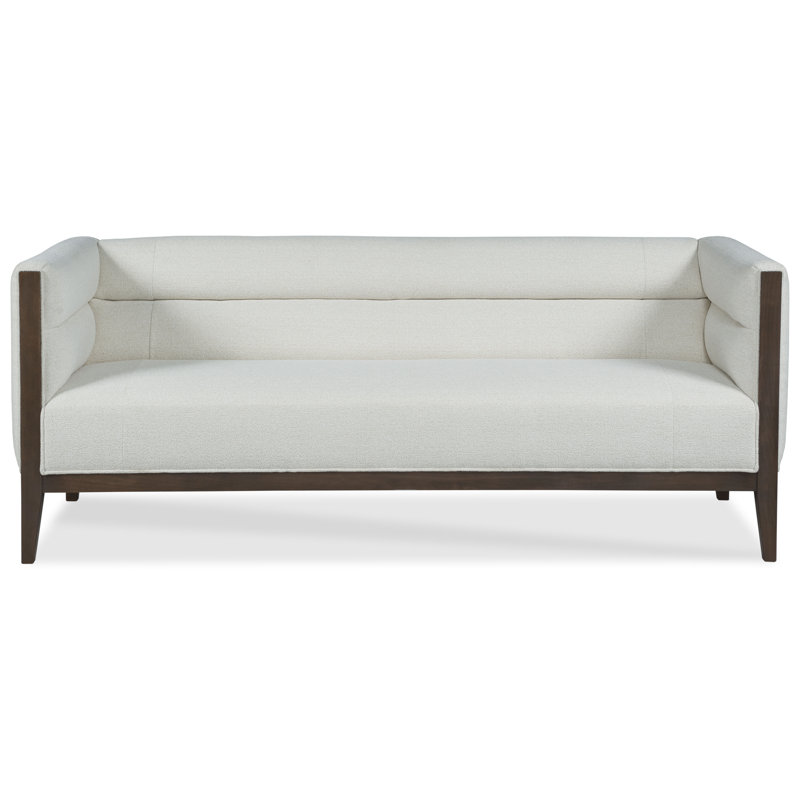 Dyson 76.5" Tuxedo Arm Sofa, Charcoal, 8794 Hazelnut Polypropylene/Olefin