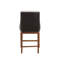 Fauteuil moderne minimaliste en tissu et similicuir avec garniture cloutée