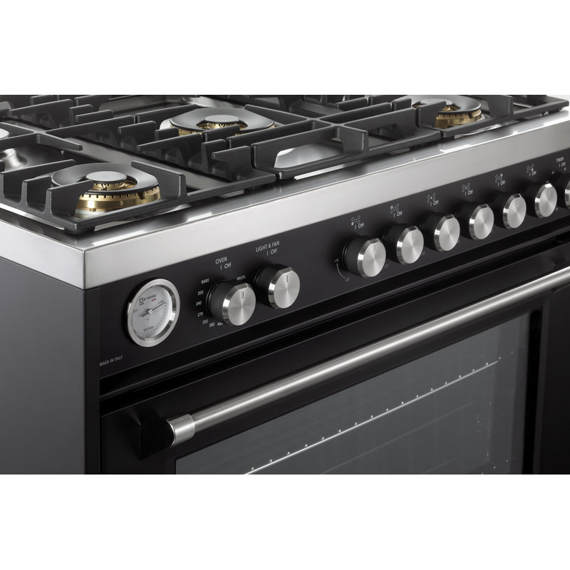 Verona Ultima 36" 5 Burner Single Gas Range, Black