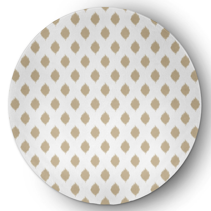 Shamir Chenille Polka Dots Indoor Rug, Round 5'