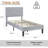 Grey Twin Size Velvet Upholstered Platform Bed Frame with Diamond Tufted Headboard, No Box Spring Needed-805318852-809376607