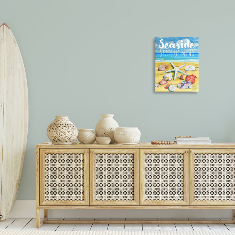 «Seaside Sandy Shells», art mural sur toile par Paul Brent, H 20 po x l 16 po