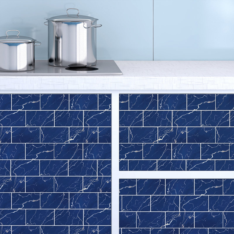 Bremond Marble Metro Flat Tile 11.2 x 5.5 inches / 28.5 x 14 cm, Blue