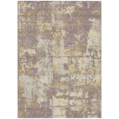 Caelan Purple Washable Indoor-Outdoor Rug - 
