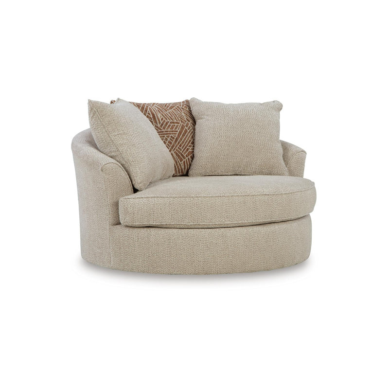 Fauteuil d'appoint surdimensionné et pivotant Seawright