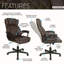 Fauteuil de direction ergonomique à dossier haut en similicuir brun Techni Mobile