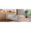 Grand lit tapissier moderne avec douille et décor à DEL - Naturel-513389235-513389233