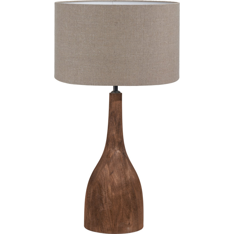 Table Lamp, Walnut, Beige