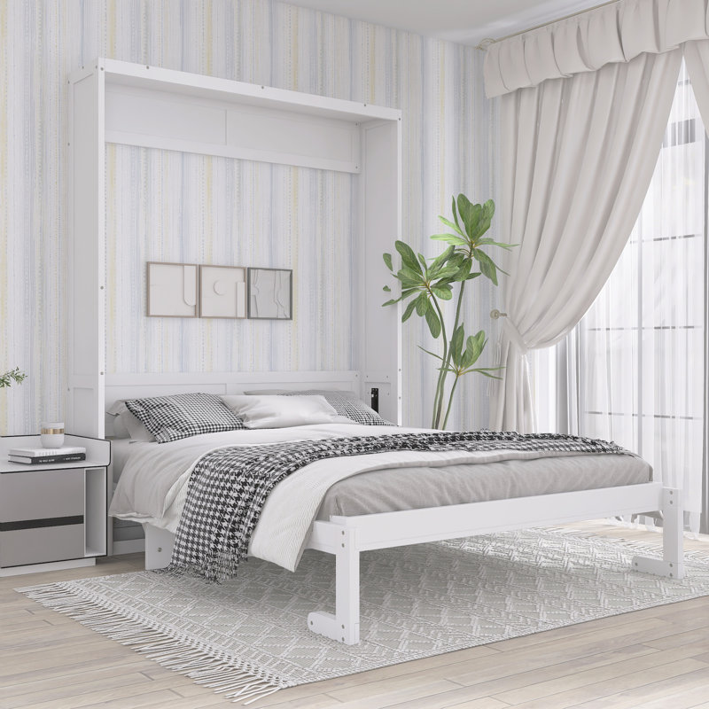 Lit escamotable mural Murphy avec bureau, lit armoire pour chambre d'amis, bureau, bureau, Grand lit