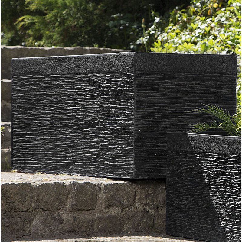 Adrianna Pot Planter, 1, Black, 36.5cm H x 80cm W x 37cm D