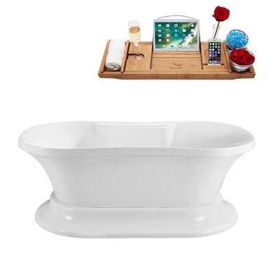 60'' x 32'' Soaking Acrylic Bathtub