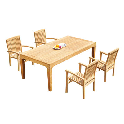 Ensemble repas 9 pièces teck Matamoros
