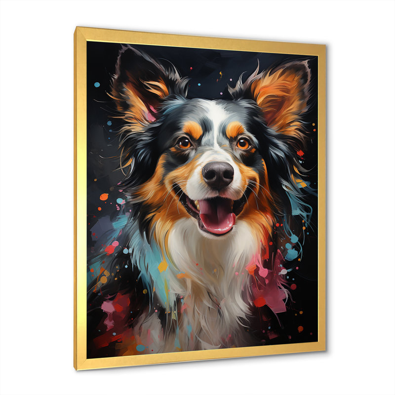 " Papillon Prance II ", Gold Single Picture Framed, 32" H x 24" W x 1" D