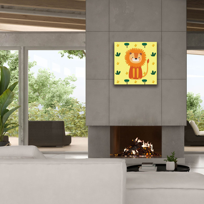 «Cute Lion» par Epic Portfolio, art mural sur toile, H 26 po x l 26 po x P 1,5 po