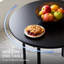 Table d'appoint ronde en acier Florman - Table de bout intérieure / extérieure polyvalente pour le salon, la chambre à coucher, la cour, le balcon ou le bureau