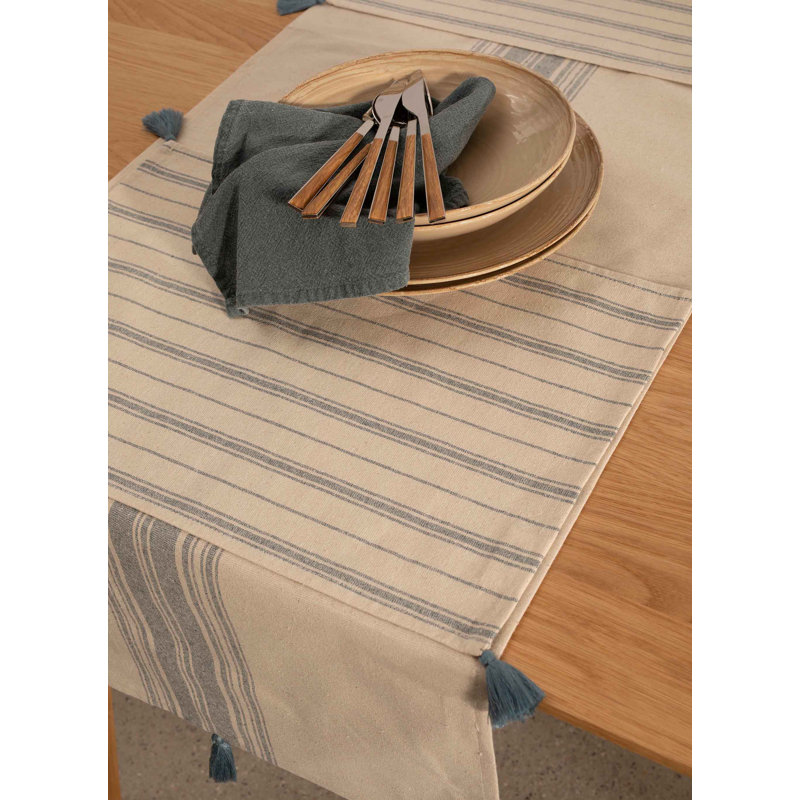 Milmont Cotton Blend Striped Rectangle Placemat