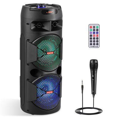 2000W Portable Bluetooth Speaker Dual 6.5 " Sub Woofer Heavy Bass Sound System