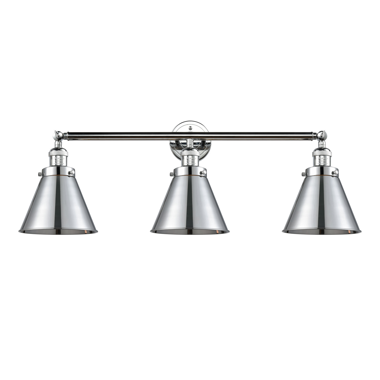 Rouvin 3 Light Dimmable Vanity Light, Polished Chrome