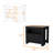 Black 2-Door Kitchen Island