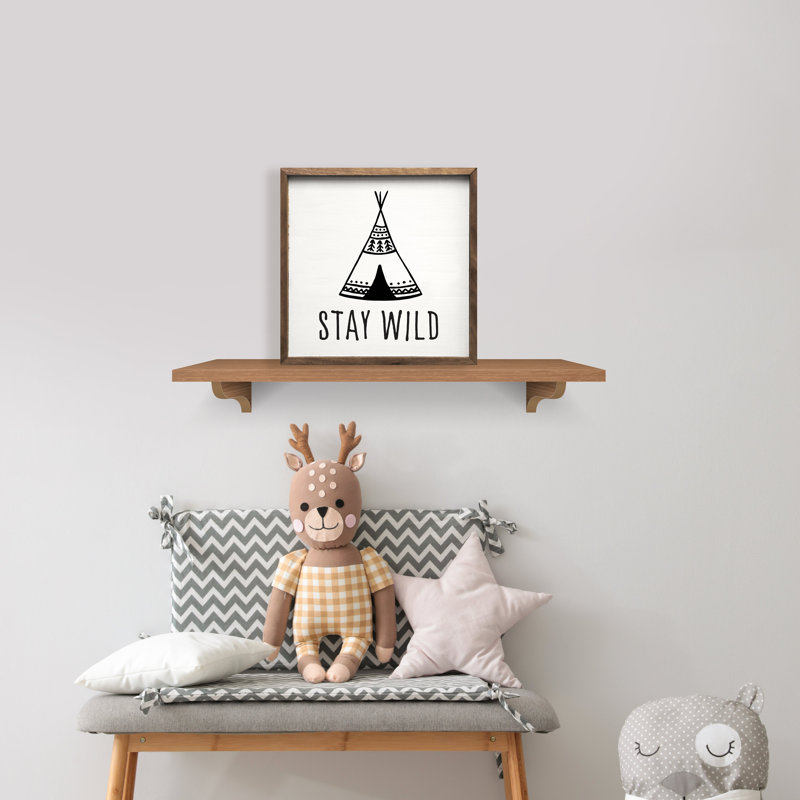 Stay Wild - noir / blanc, H 4 po x l 4 po