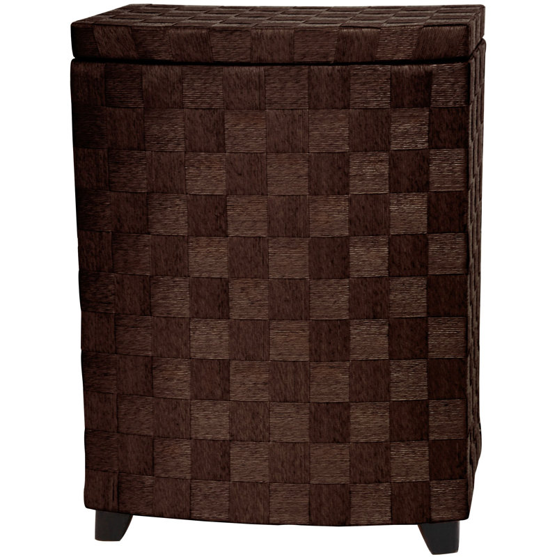 Wicker Laundry Hamper, Large (27.5"H x 19.75"W x 15"D), Mocha