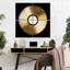 Ensemble de 4 disques vinyles dorés sur toile-828900813