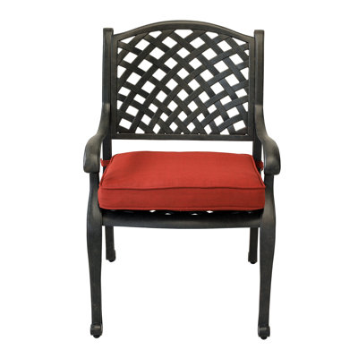 Chaise de terrasse avec coussin Annecorinne