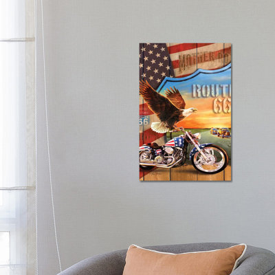 Patriotic Eagle - Wrapped Canvas Print