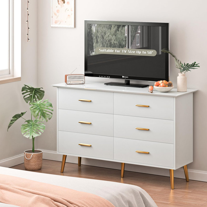 Steel 47.24'' W Dresser, White
